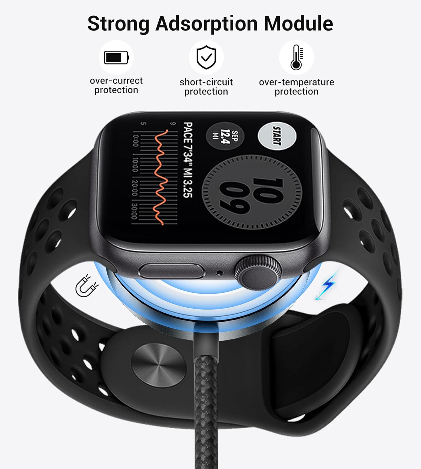 Temdan for Travel Vacation Essentials,3 in 2 USB C Cable for Apple Watch Charger/iPhone 17 Charger/Lightning,Multi Charging Cable Cord,Camping Essentials,Designed for iWatch &iPhone 16-12-5FT Black