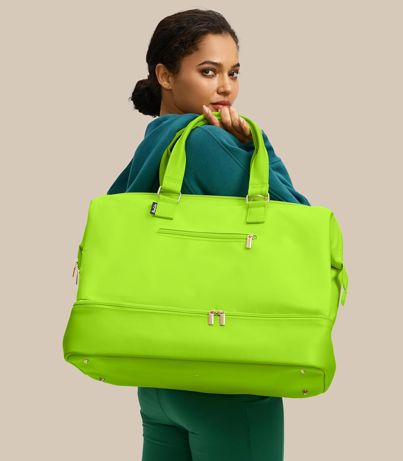 Weekender Bags for Women, Large Travel Duffel Bag with Shoes Compartment, Carry On Overnight Tote Bags with Toiletry Bag