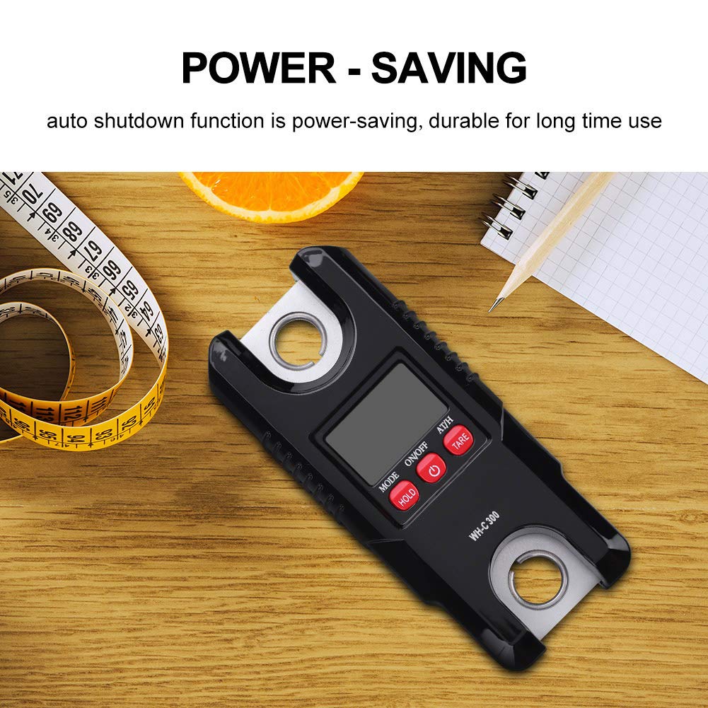 Luggage Scale,300kg Portable Plastic Electric Digital Hanging Scale with LCD Display Hook Tool for Fishing