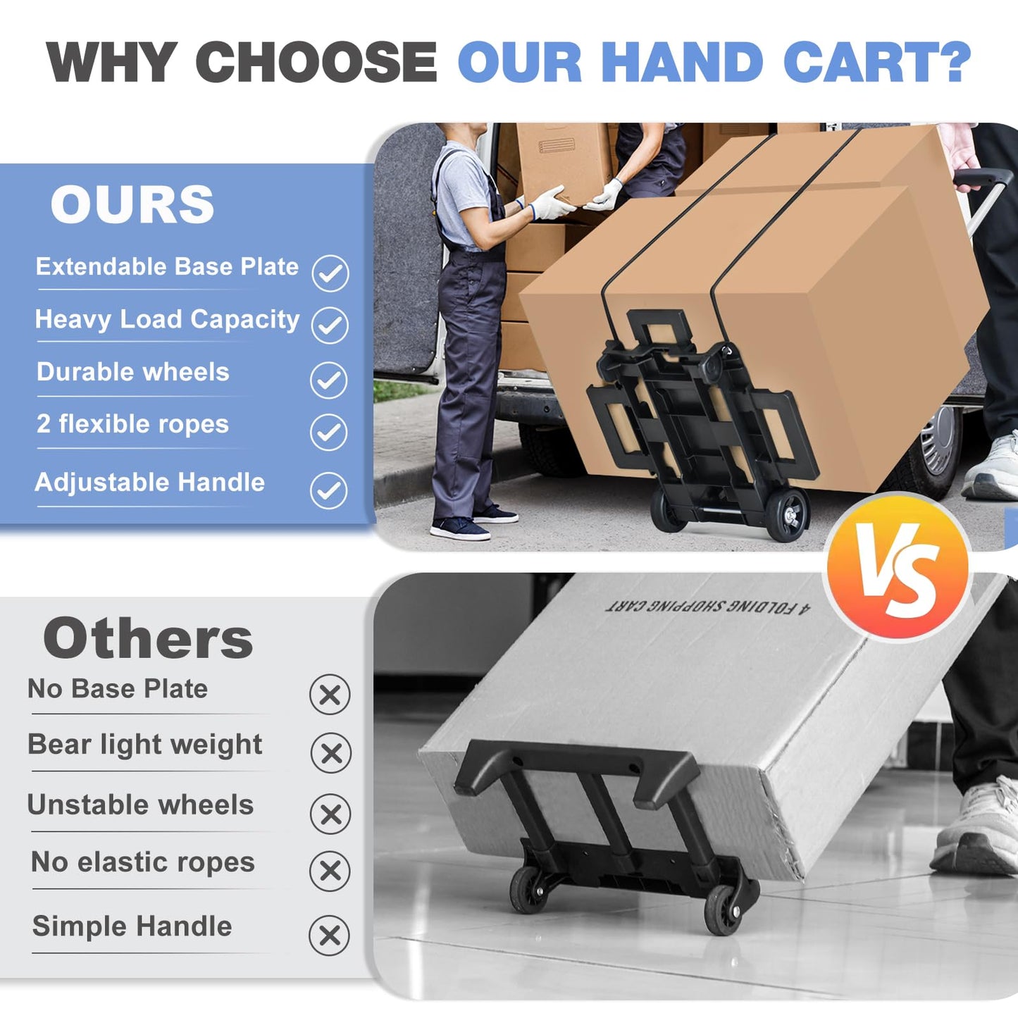 Folding Hand Truck Aluminum Trolley,Small Dolly, Foldable Hand Cart,