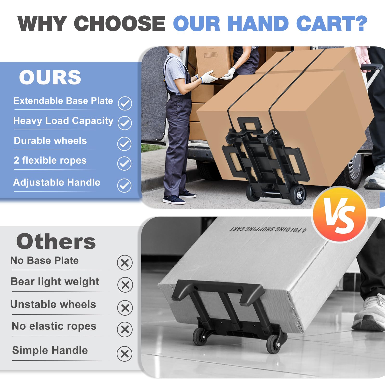 Folding Hand Truck Aluminum Trolley,Small Dolly, Foldable Hand Cart,