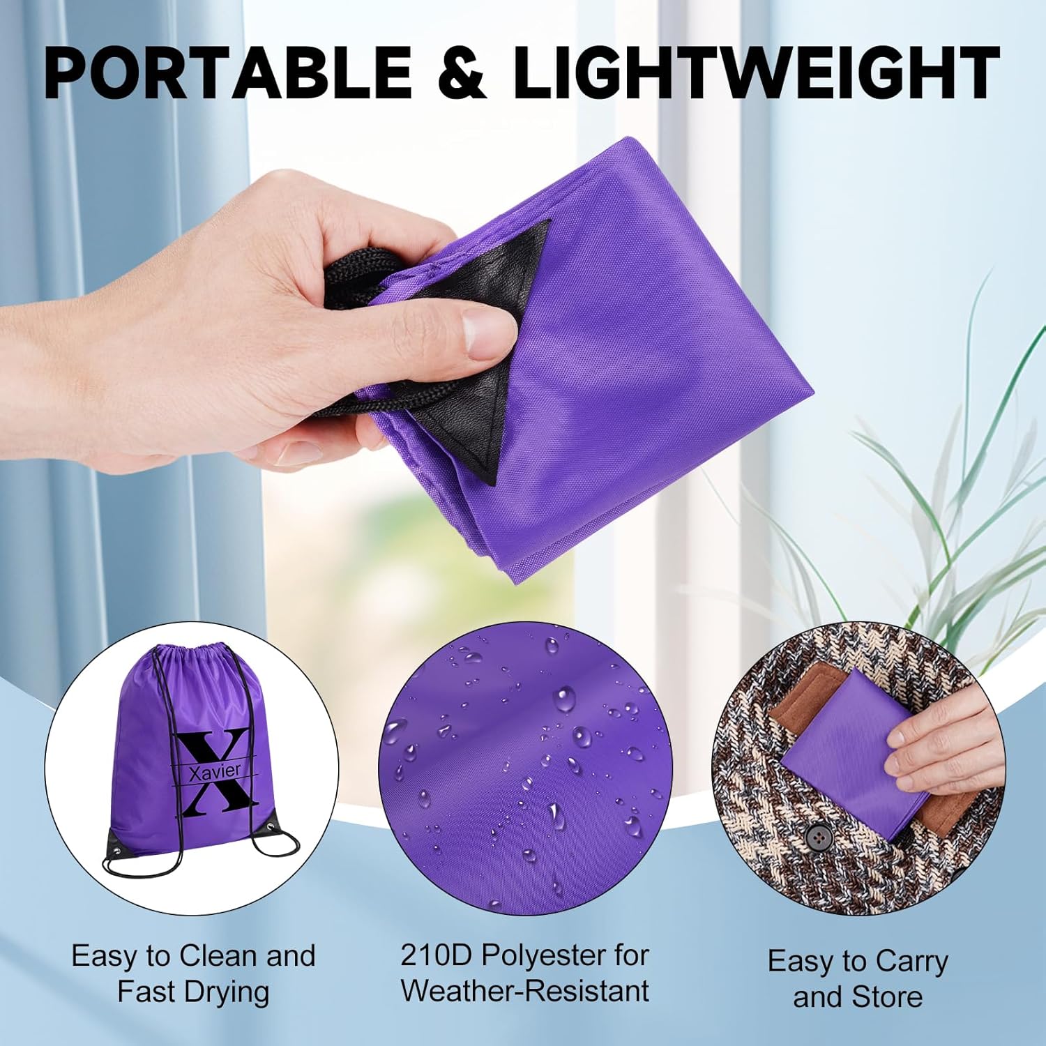 Custom Drawstring Bags With Logo, 1 Pack Personalized Text Drawstring Backpack Bulk Great for