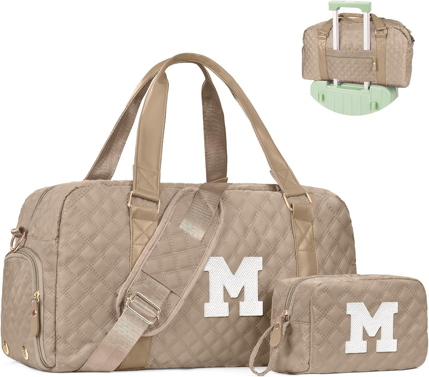 Duffle Bag Women Girls Gift: Letter Carry on bags, Dance Cheer bag Sports for Girl, Kid Gymnastics Bags, Birthday Gifts for Women Girls Kids Teens Mom Teacher