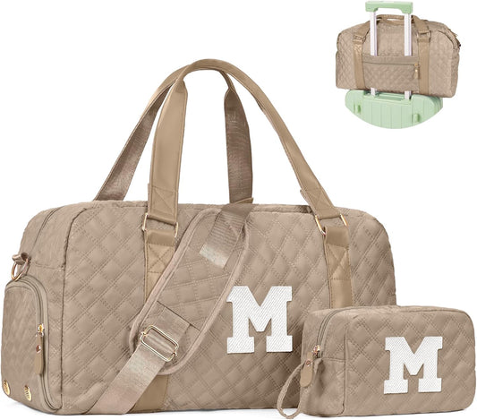 Duffle Bag Women Girls Gift: Letter Carry on bags, Dance Cheer bag Sports for Girl, Kid Gymnastics Bags, Birthday Gifts for Women Girls Kids Teens Mom Teacher