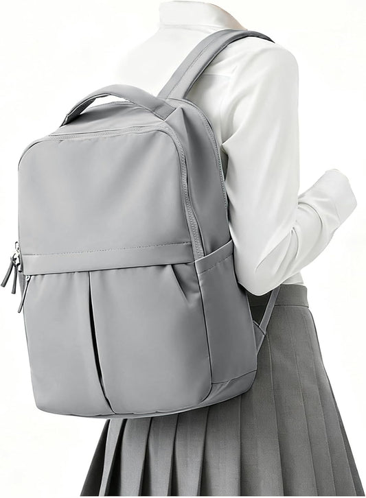 Laptop Backpack for Women Men Gym Work Backpack Casual Daypack Backpacks Small Travel Backpack for Traveling on Airplane Lightweight College Teacher Backpacks for Women Grey