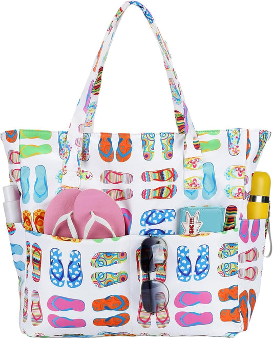 Bluboon Waterproof Beach Tote Pool Bags for Women Ladies Extra Large Carry On Bag With Wet Compartment for Weekender Travel