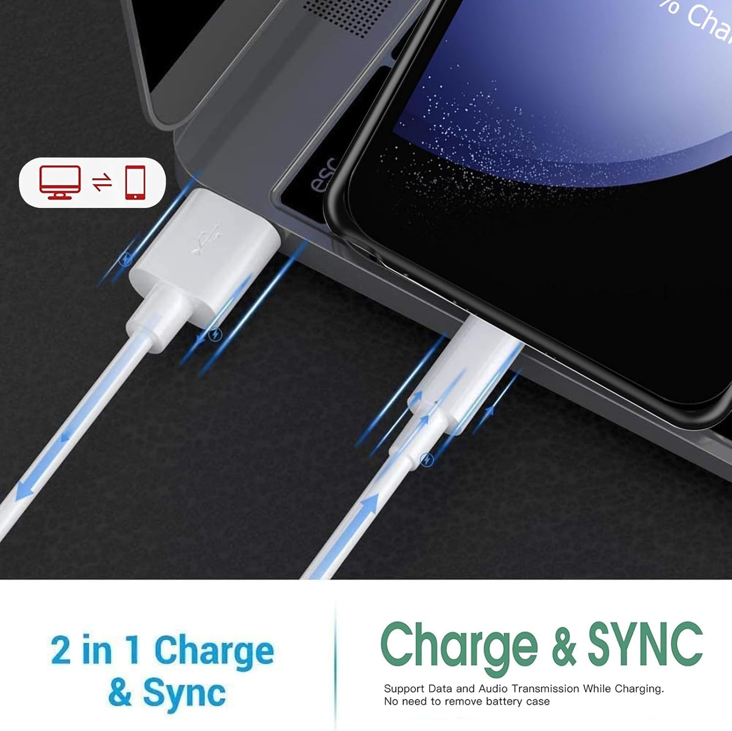 Battery Case for Galaxy S23,[10000mAh] High Capacity Rechargeable Portable Protective Extended Charger Cover Compatible with Galaxy S23 (6.1 inch) Wireless Charging Case with Screen Protector-Black