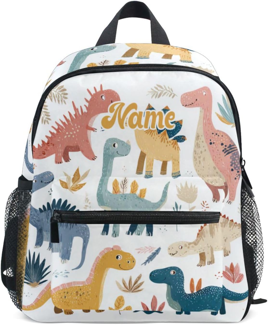 Custom Cute Dinosaurs1 Preschool Backpack for Toddler Boy Girl,Personalized Backpack with Name Text, Customization Kindergarten School Bookbags - M
