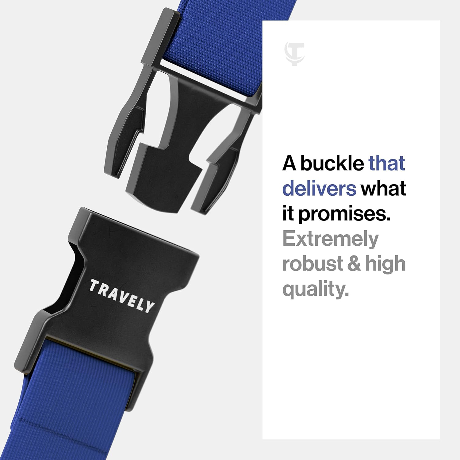 TRAVELY Luggage Straps - Particularly conspicuous & Secure - Incl. 2 Name Tags - Luggage Strap