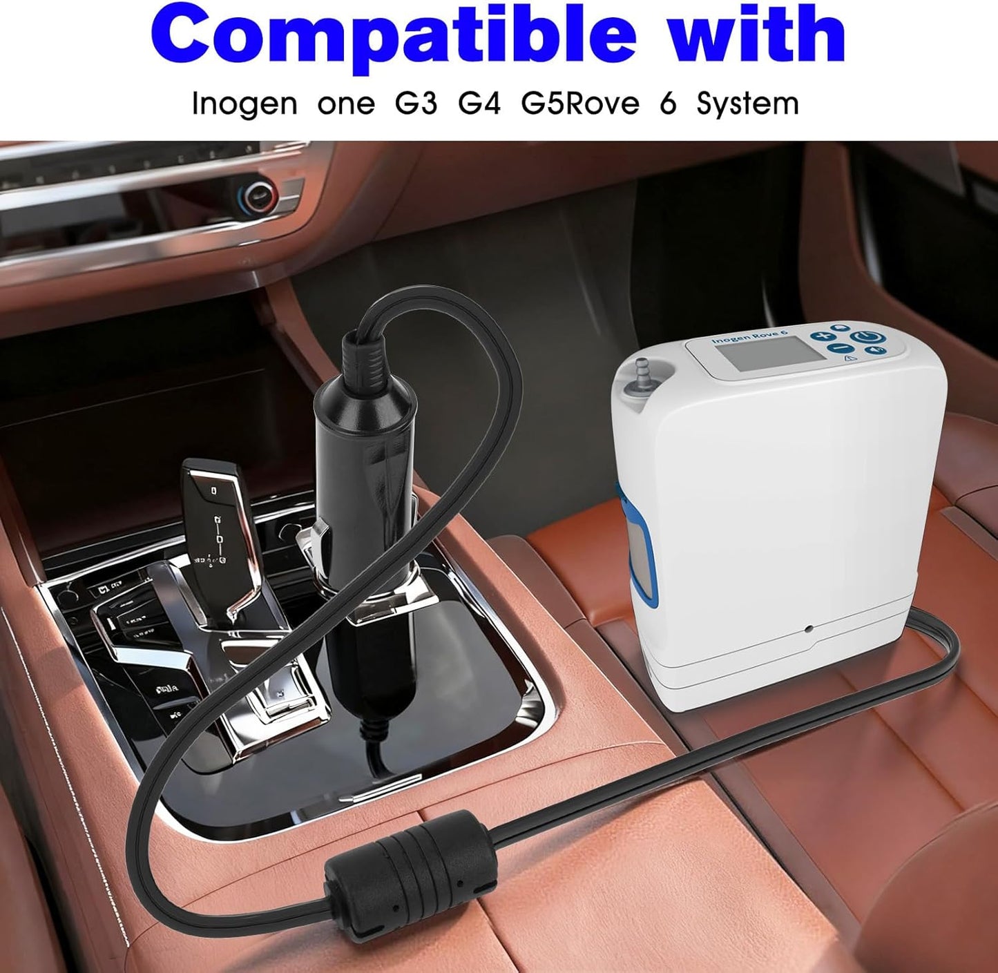 Car Charger Adapter Compatible with Inogen One g2 g3 g4 g5 Battery, Replacement for Portable Oxygen Concentrator BA-306 BA-301 BA-302 BA-303 Power Cord
