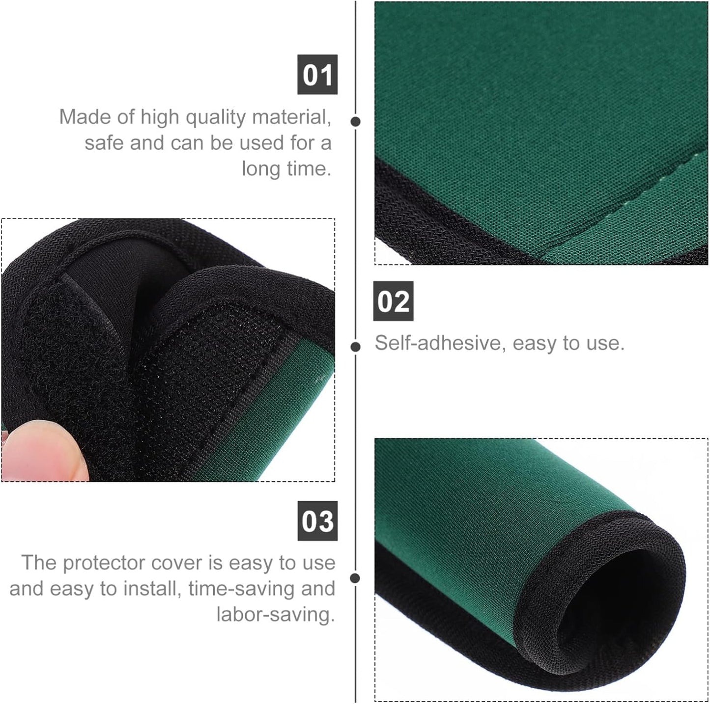 Generic Neoprene Handle Wrap, Travel Bag Covers, Luggage Grip Identifiers Suitcase Wraps (Green), Black,Green