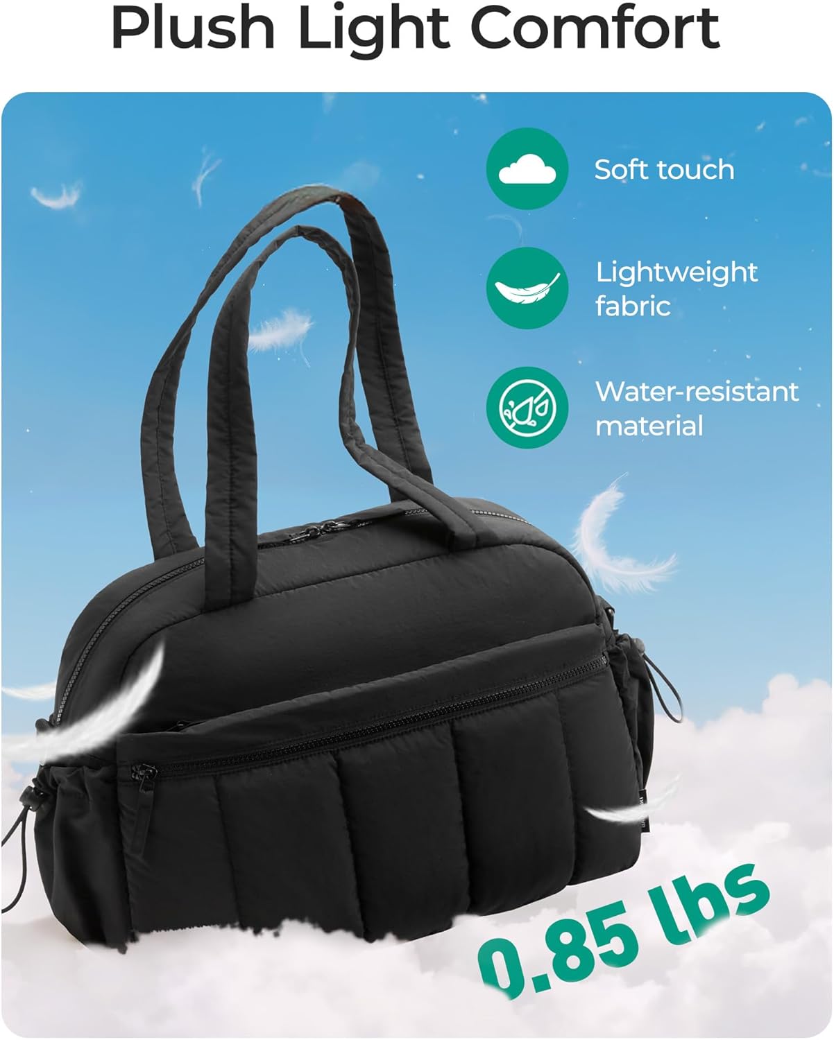 BAGSMART Gym Bag for Women, Duffle Bag for Travel with Wet Pocket, Lightweight Carry on Weekender Duffel, Water Resistant