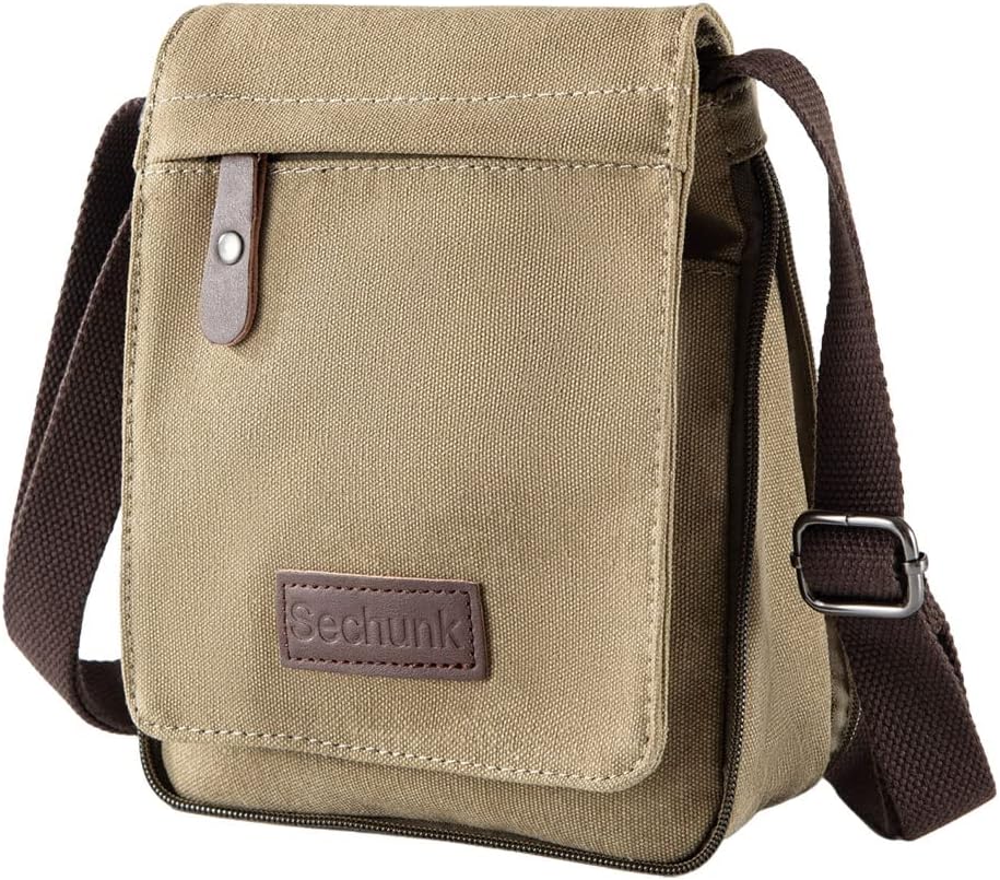 Sechunk Vintage Canvas Messenger Cross body bag Shoulder bag