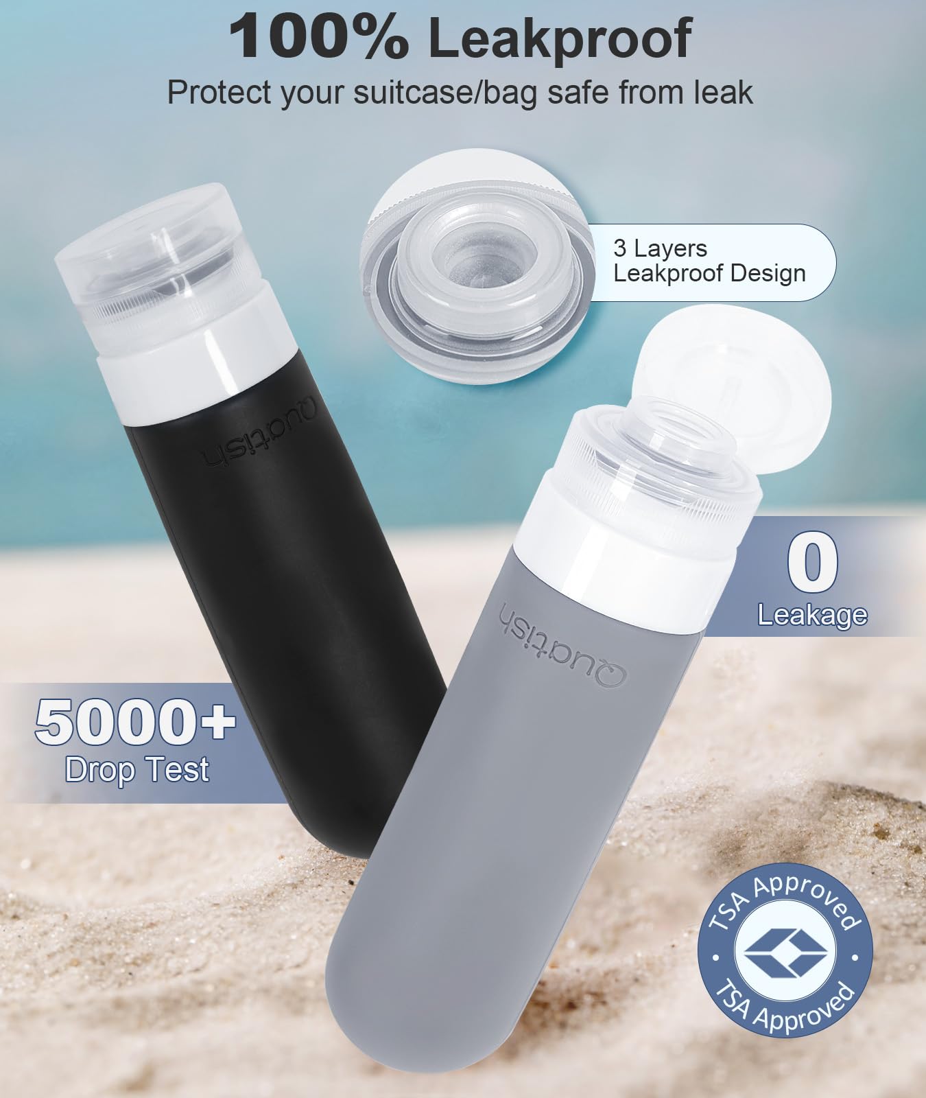 20 Pack Travel Bottles for Toiletries, Original Patented, TSA Approved Travel Size Containers, Leak