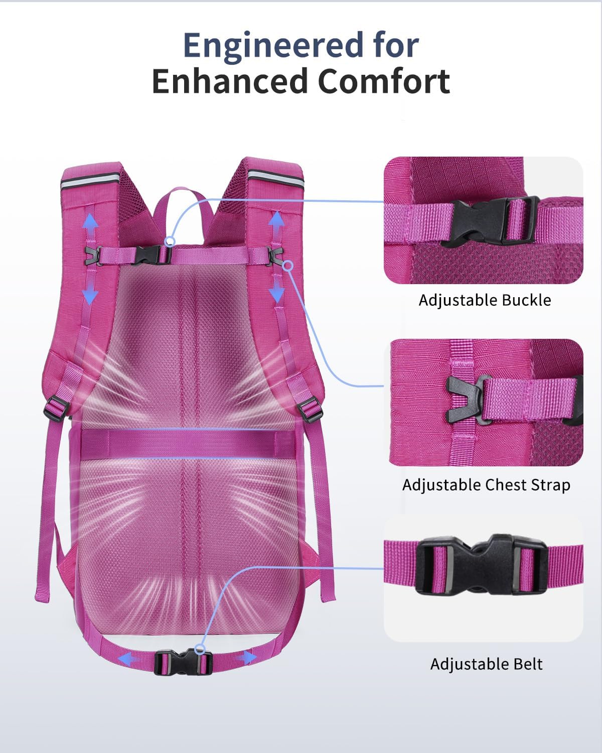 ECOHUB Hiking Backpack 30L Travel Backpack Lightweight Casual Daypack Water Resistant Camping Bag