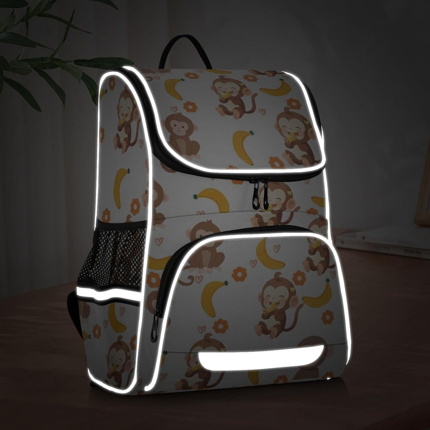 Monkey Love Banana Cute Backpack For Girls Kids Backpack Boys Teen School Bag Bookbag Travel