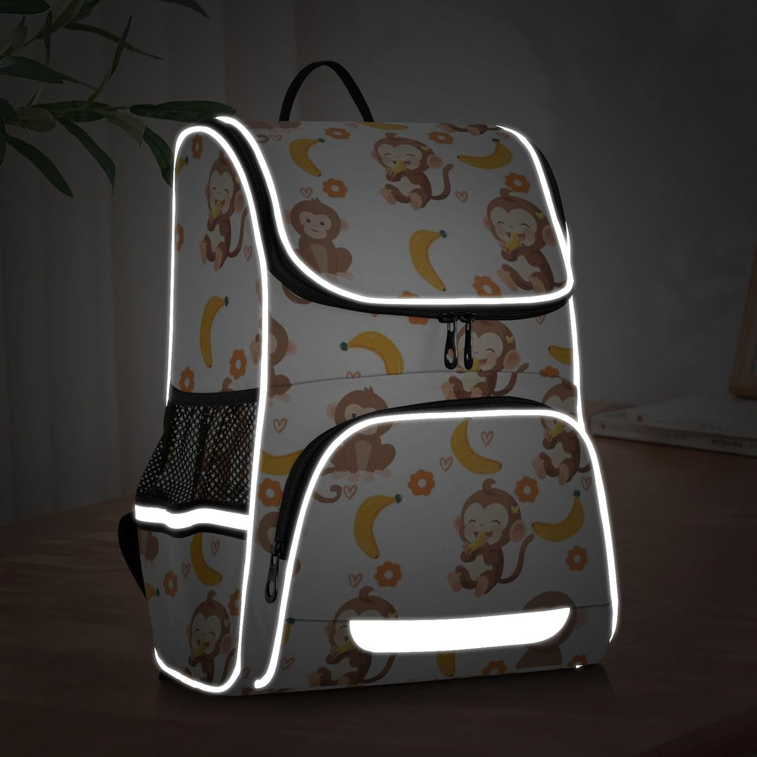 Monkey Love Banana Cute Backpack For Girls Kids Backpack Boys Teen School Bag Bookbag Travel