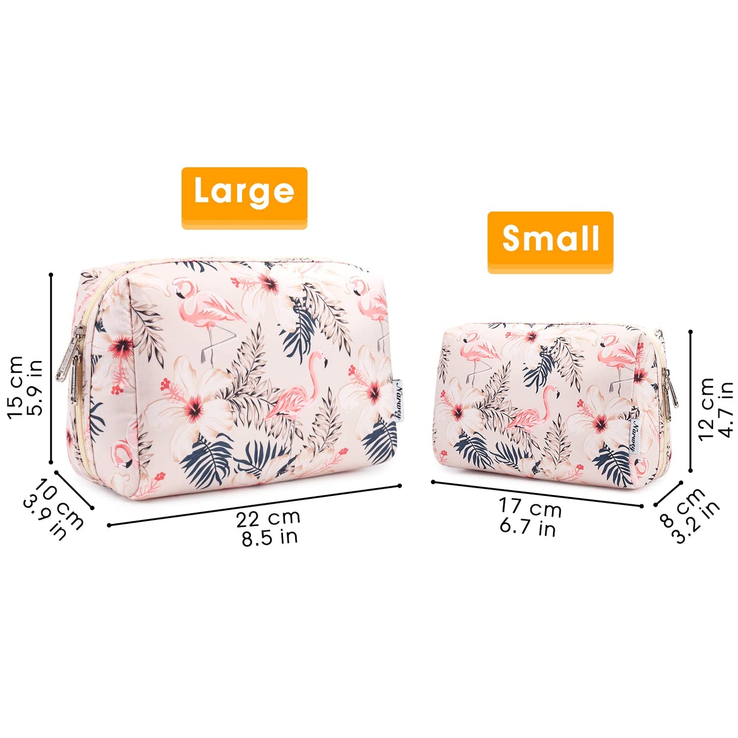 Narwey Cute Makeup Bag Travel Cosmetic Bag Organizer Toiletry Bag Make Up Bags with Compartments