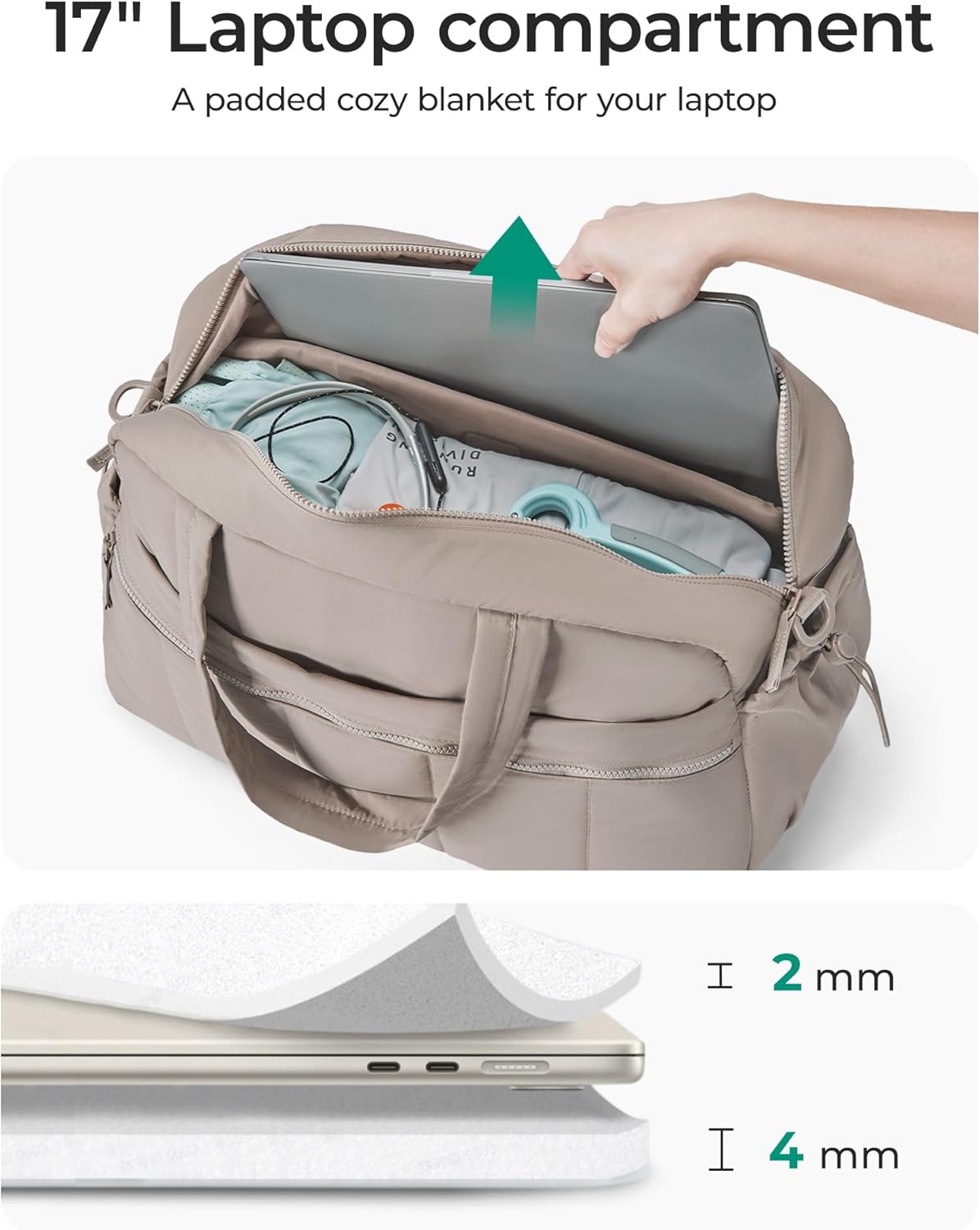 BAGSMART Gym Bag for Women, Duffle Bag for Travel with Wet Pocket, Lightweight Carry on Weekender Duffel, Water Resistant