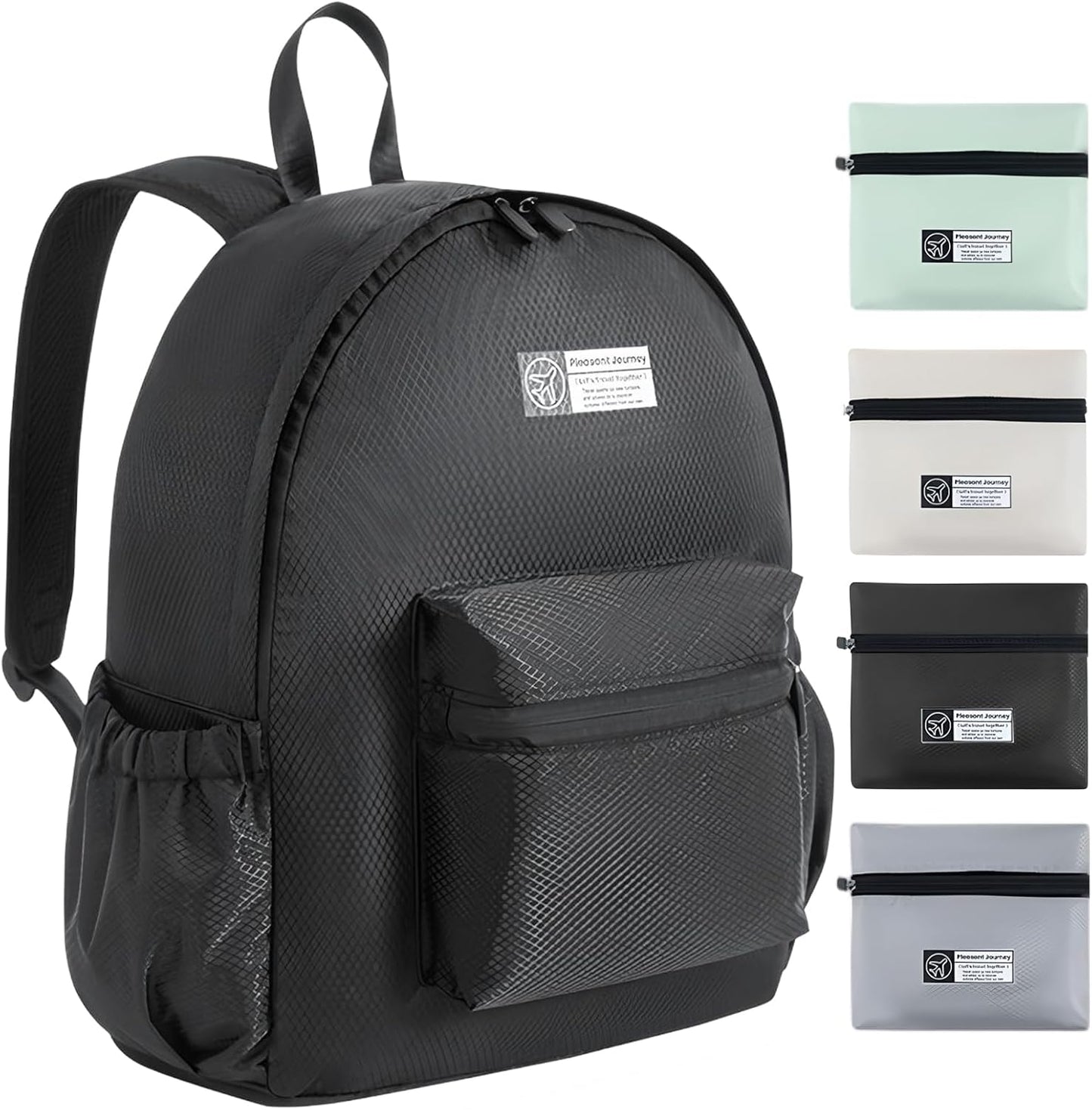 Lightweight Packable Backpack 15L Foldable Hiking Backpacks Men &Women Daypack for Travel (Black)