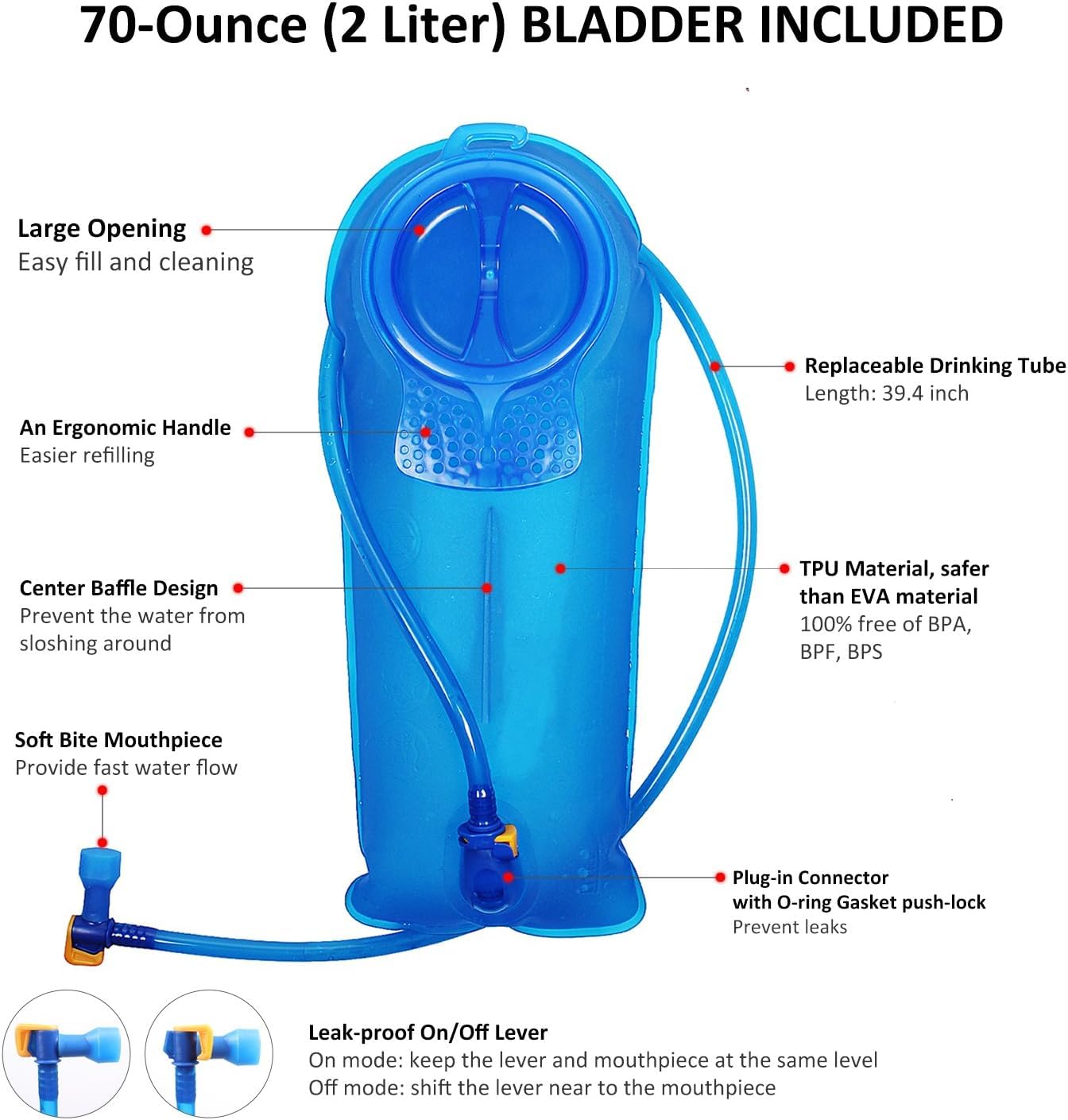 Unigear Hydration Pack Backpack with 2L Water Bladder for Hiking & Cycling