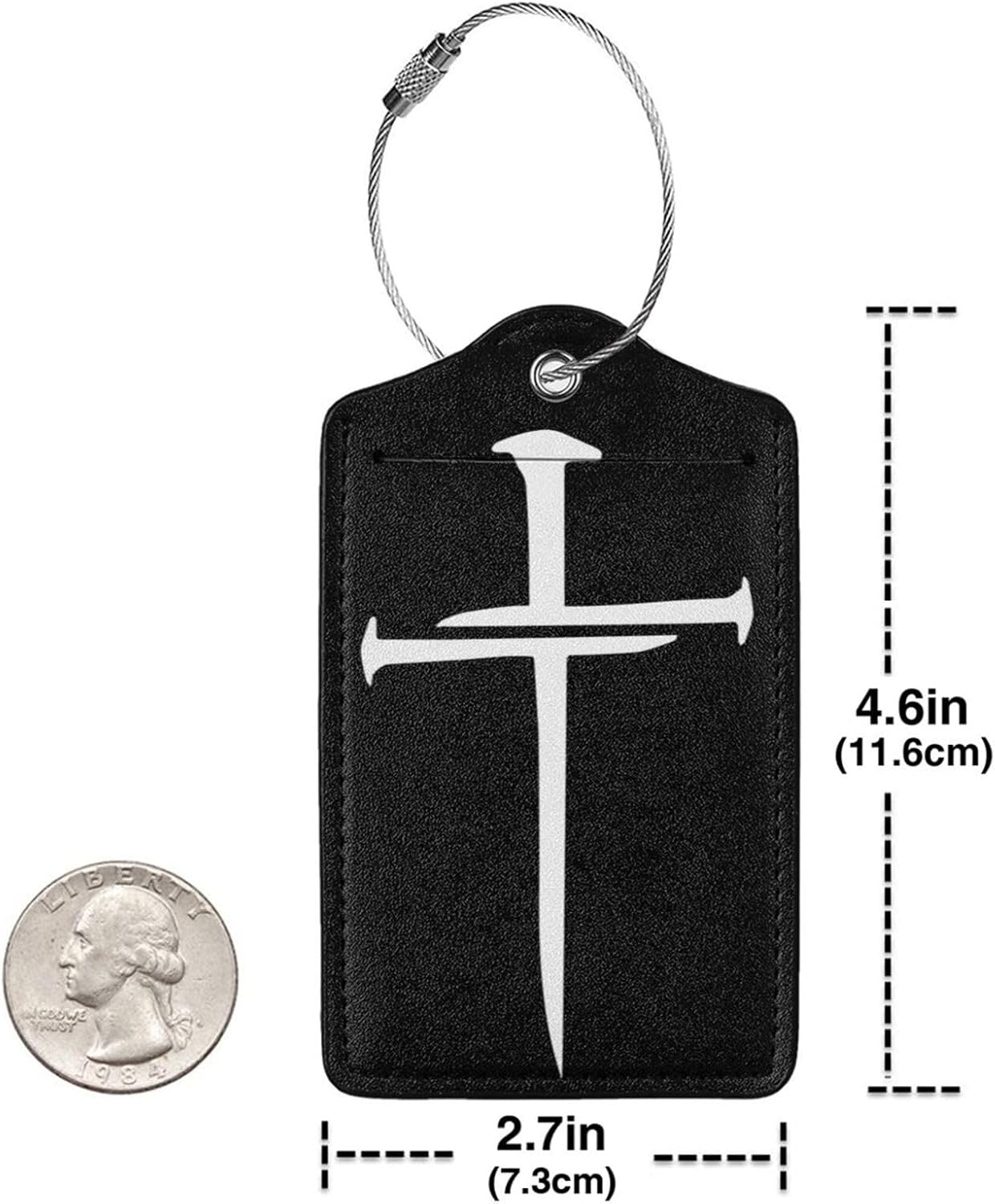 2 Pcs Jesus Luggage Tag for Suitcases, Christian Redeemed Nail Cross Tags, Cruise Ship Essential Travel Gift for Men Women Couples, Funny Religious Faith Blessed Christmas Decor