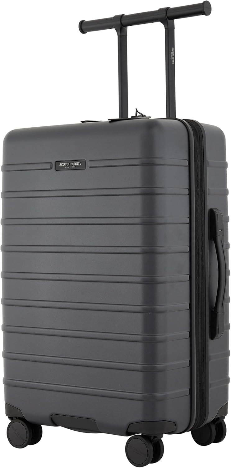 Scotch & Soda Tilburg Luggage, Black, 26-Inch Suitcase