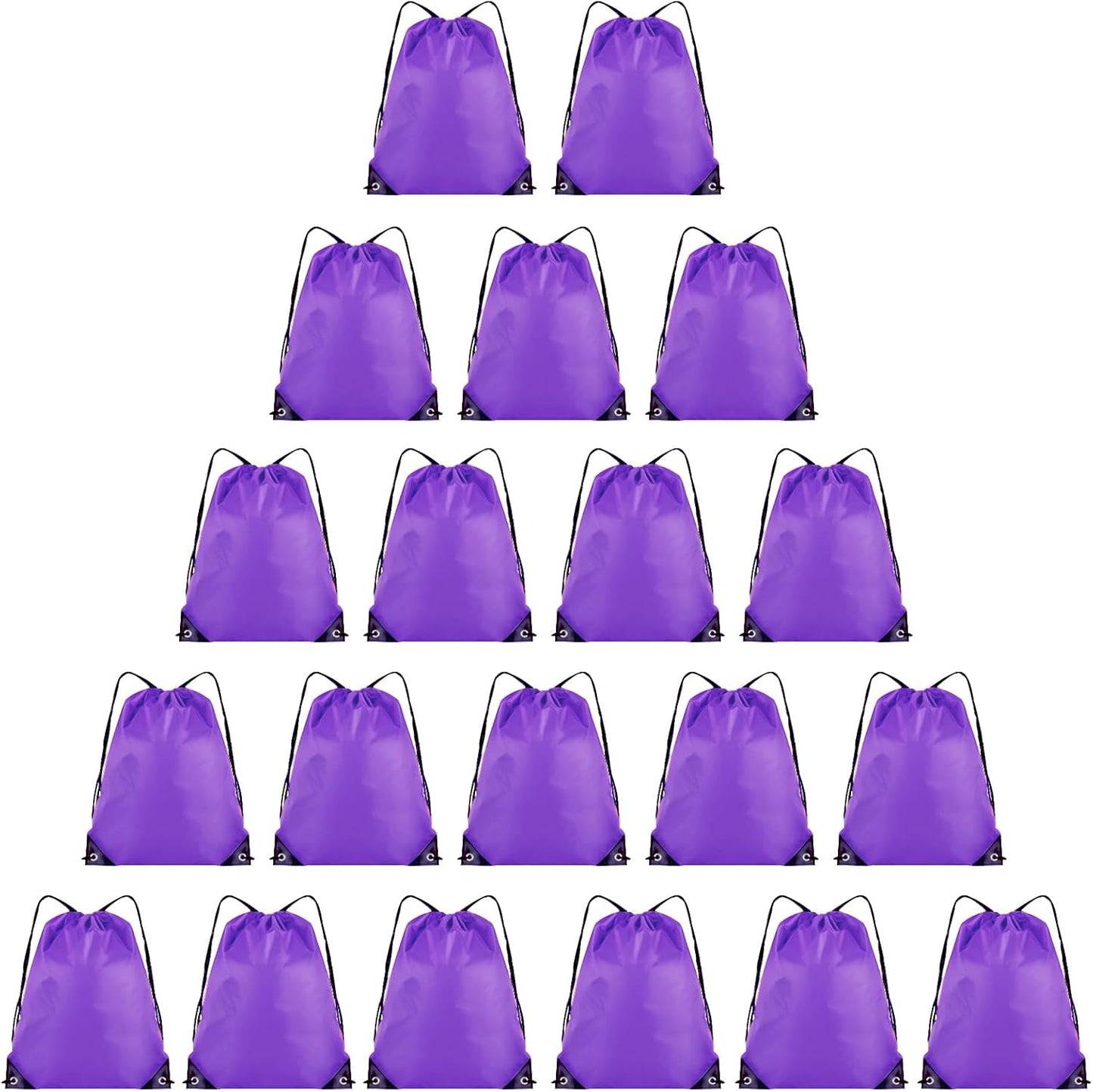 20 Pieces Drawstring Backpack Bulk Cinch Sackpack Ployster Drawstring Bags for Gym Party