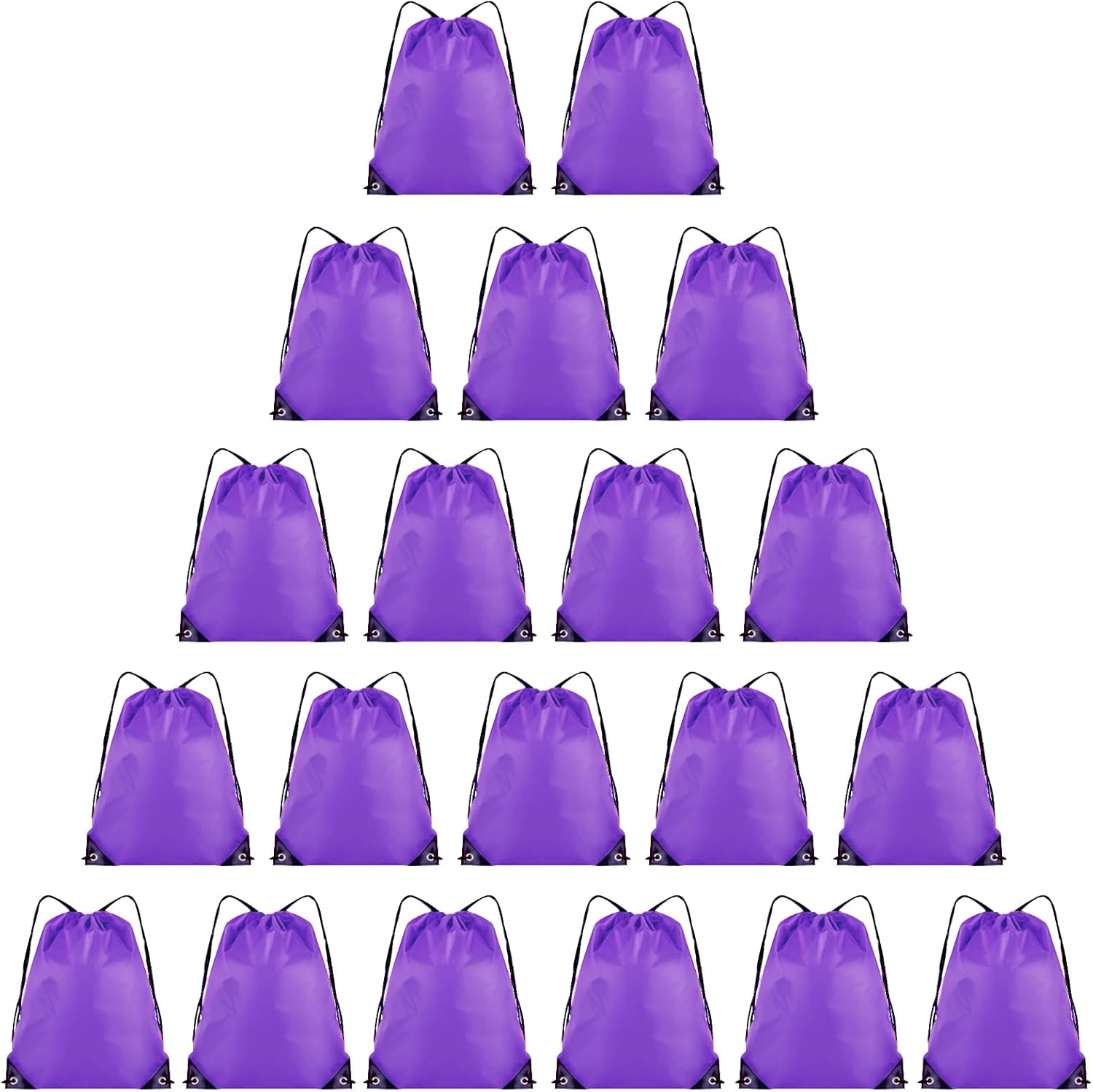 20 Pieces Drawstring Backpack Bulk Cinch Sackpack Ployster Drawstring Bags for Gym Party
