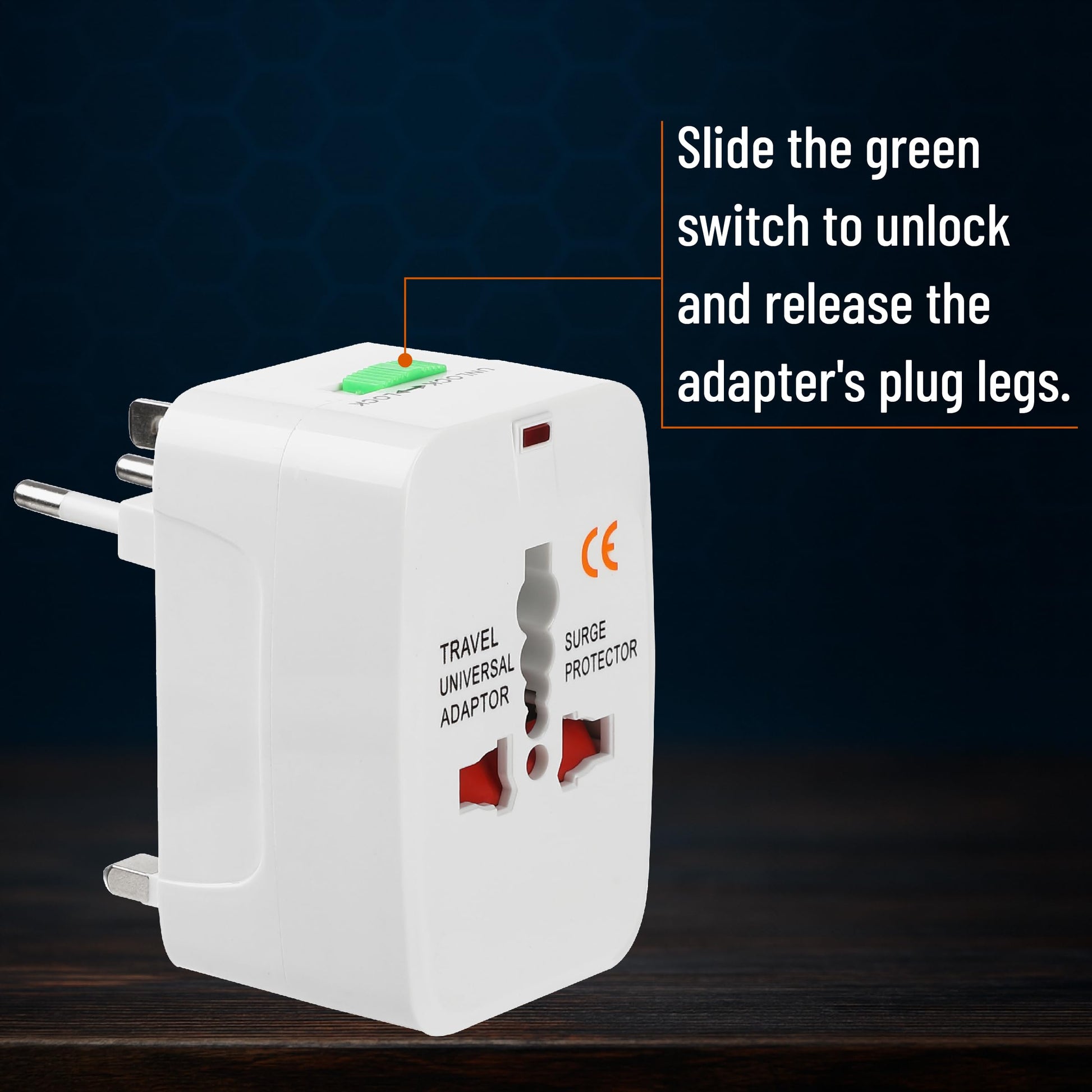 Bates- Universal Adapter for Travel, Compact International Power Adapter for USA, EU, UK