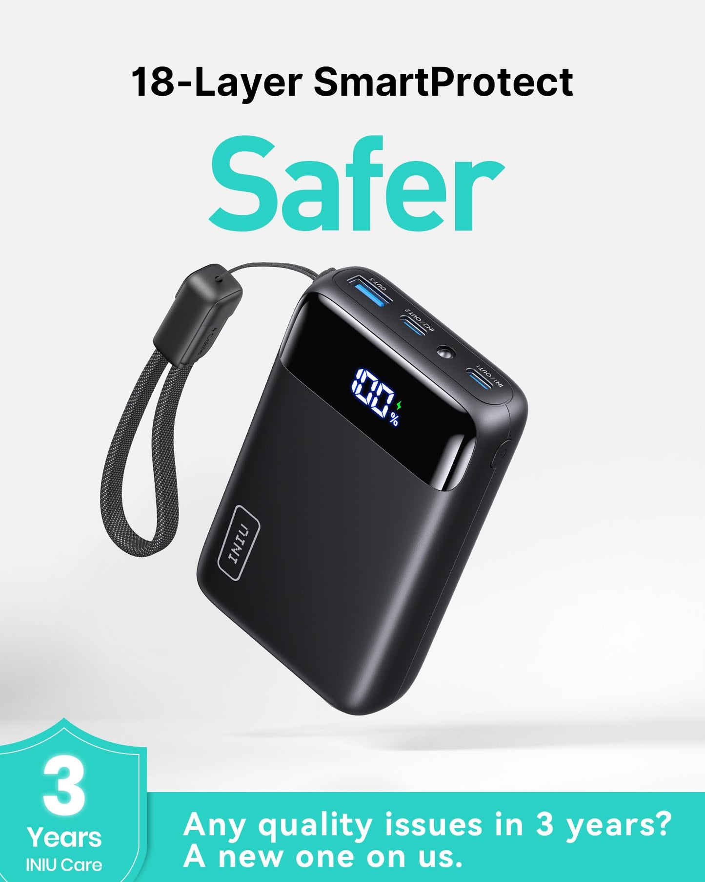 INIU Portable Charger, Smallest 20000mAh 22.5W Fast Charging Power Bank