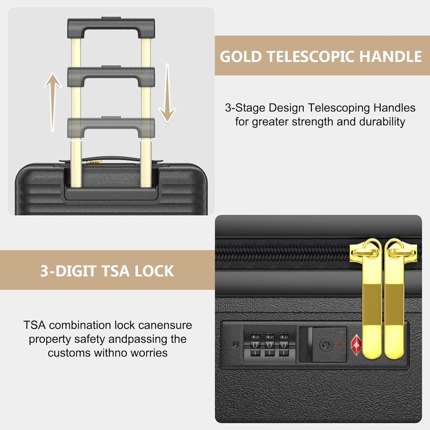 Joyway Carry on Luggage Airline Approved with TSA Lock, Hard Shell 18 Inch Travel Carry-on Suitcase with Spinner Wheels