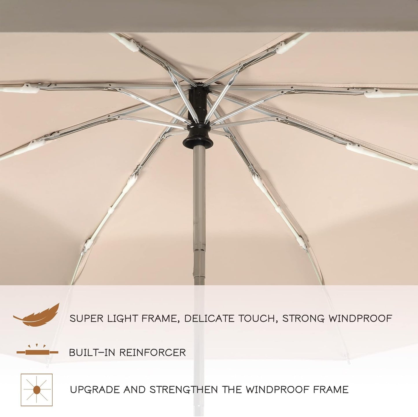 FDJASGY UV Sun Umbrella Compact Folding Travel Umbrella Auto Open Close Compact Folding Rain Umbrellas for Women Men Blocking UV 99.98%