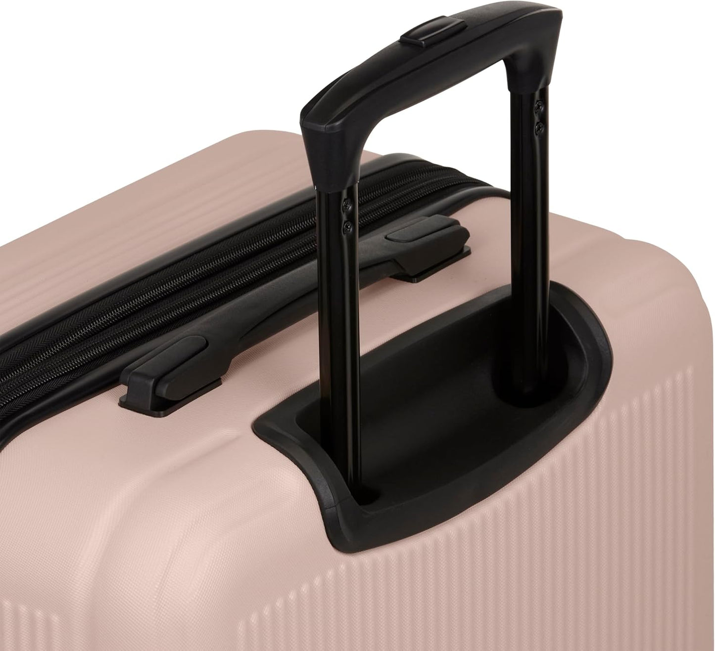 Bugatti Singapore 2-Piece ABS Hardside Luggage Set, Double Spinner Wheels, Expandable (blush)