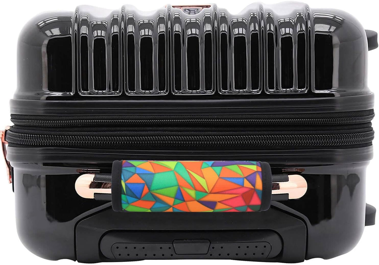 Luggage Handle Wrap for Suitcase-Printed Bright Neoprene Luggage Tags/Grips/Identifiers/Markers/Covers/Gripper for Suitcases Carry On Bags 5 Packs (Graffti-5 Packs)