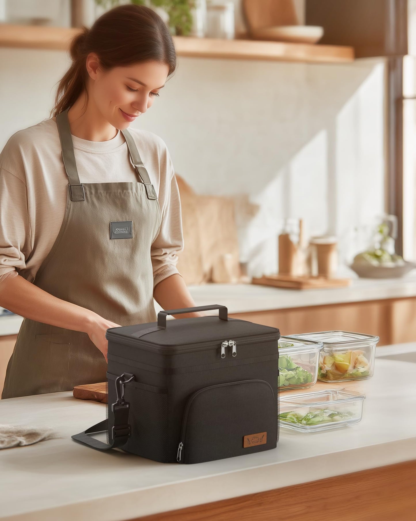 HOTOR Insulated Lunch Box Men Women Leak-Proof Cooler Lunch Bag 9L