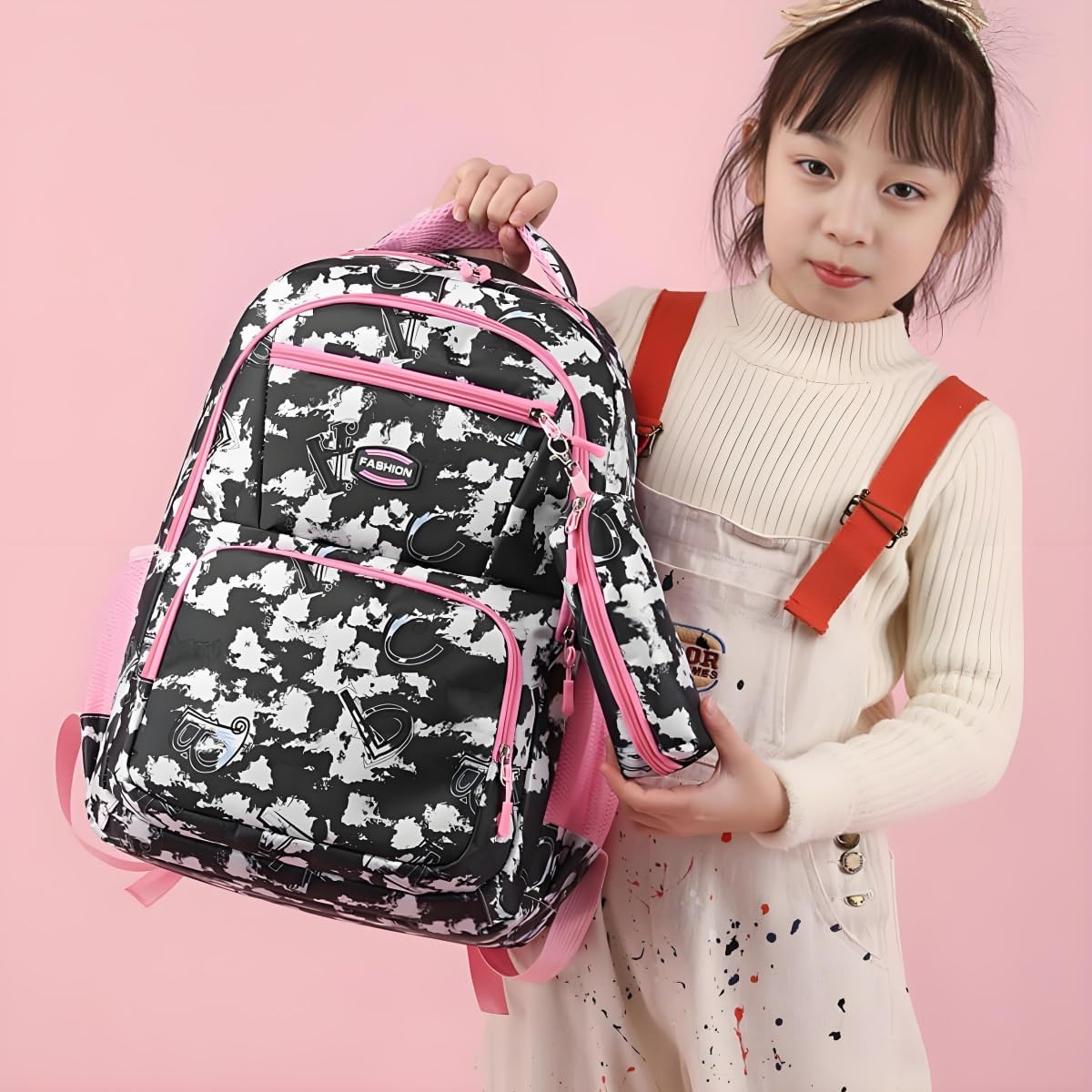 Kid Backpack for Girls Boys Bookbag Elementary Middle School Backpacks Kids School Bag Travel Back Pack(Black)