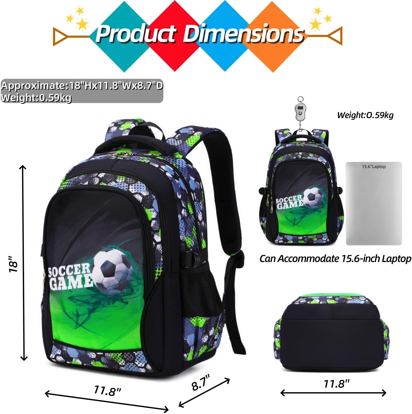 Boys Backpack Elementary School Bookbag Waterproof Durable Sturdy Kids Schoolbag Casual Travel