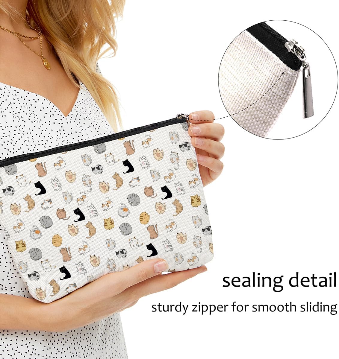 Cat Mom Makeup Bag Cat Gifts for Cat Lovers Cute Cat Stuff Cat Themed Travel Accessories Bag Mothers Day Christmas Birthday Gift Ideas Friendship Gifts for Women Cat Lady Cat Person Cat Merch