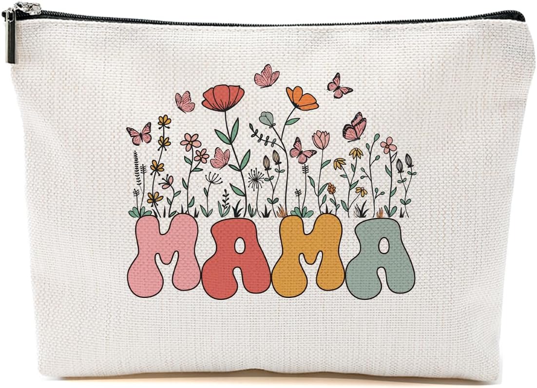 Gifts for Mom Makeup Bag Mom Gifts for Women Her Moms, Toiletry Cosmetic Bag Mama Appreciation Mother, Mothers Day Christmas Birthday Gift, Makeup Pouch Zipper Bags, Organizer, Cosmetic Pouch