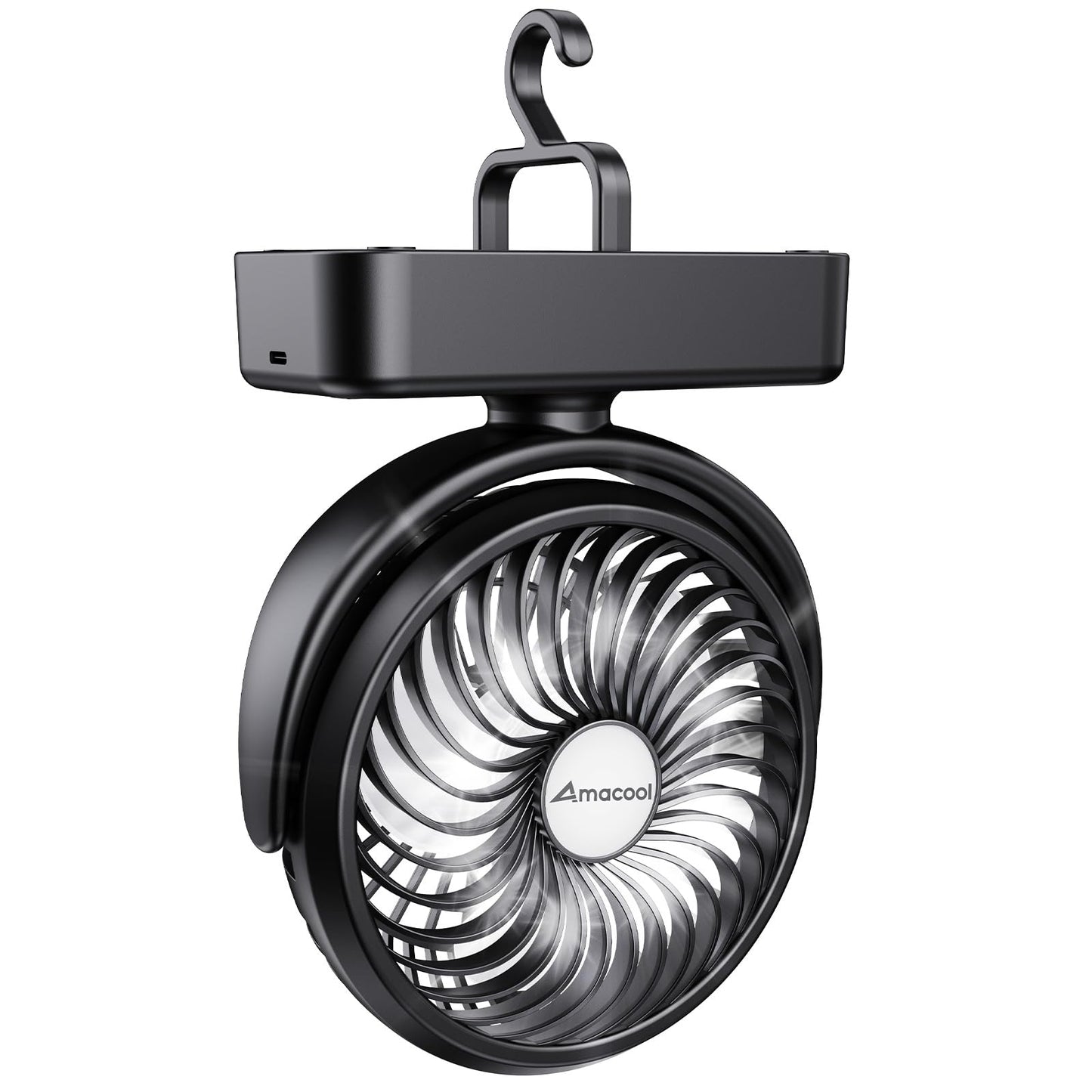 AMACOOL Portable Camping Fan with LED Lantern- 40H Work Time Rechargeable