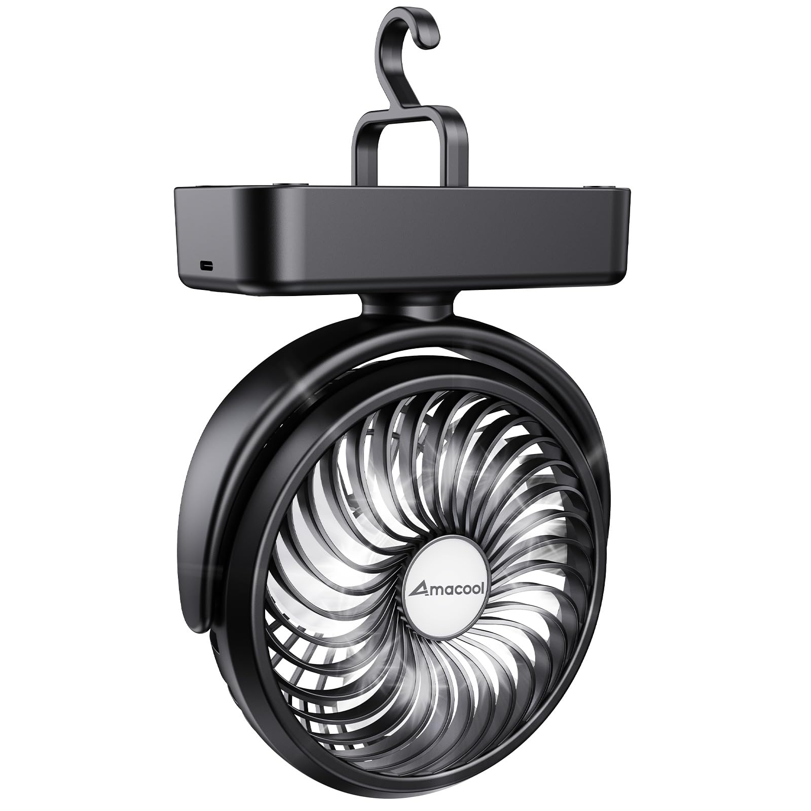AMACOOL Portable Camping Fan with LED Lantern- 40H Work Time Rechargeable