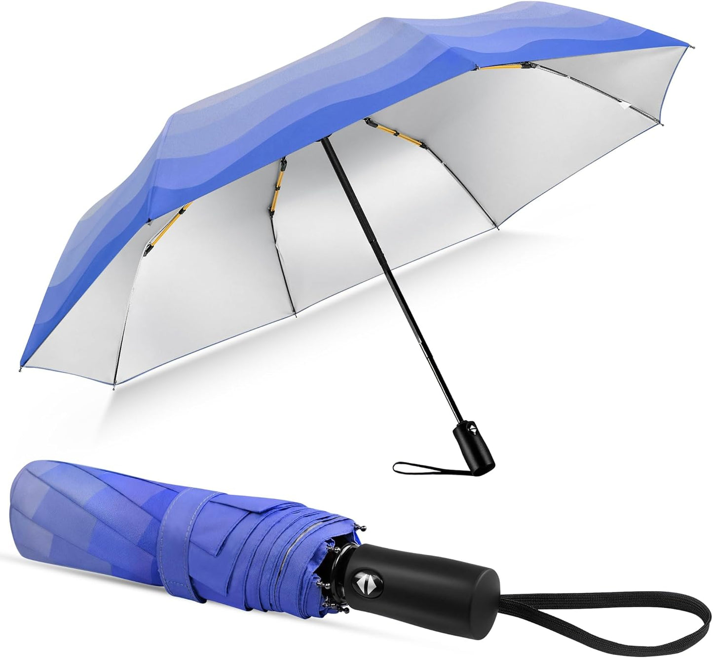 Lejorain Cute Women Sun Umbrella - Automatic Folding UV Protection Lightweight Umbrella Compact Travel Fashion Pretty Collapsible Golf Rain Umbrellas for Women