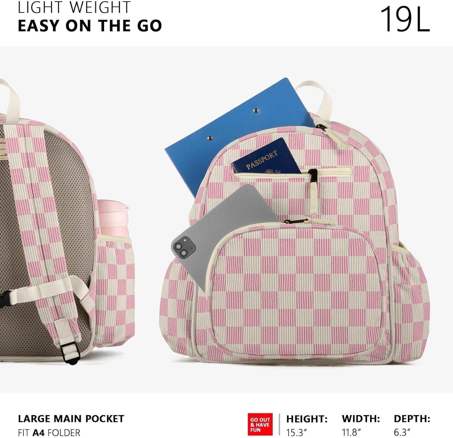 Corduroy Kids Backpack for Girls, Girls Backpack 5-9, Kindergarten Elementary School Bookbag for