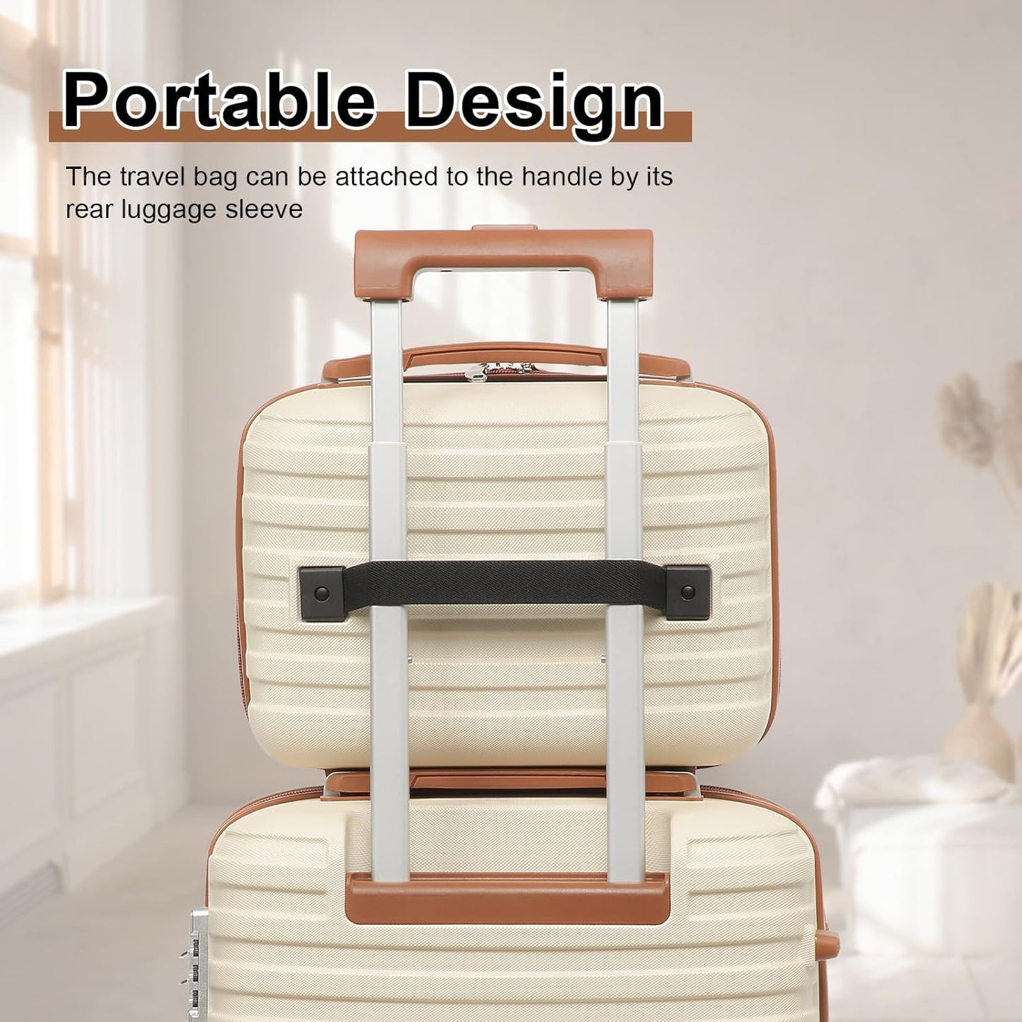 Joyway Expandable Carry on Luggage Sets Airline Approved, Lightweight Hard Shell 20 Inch Carry-on Suitcase with Spinner Wheels, White