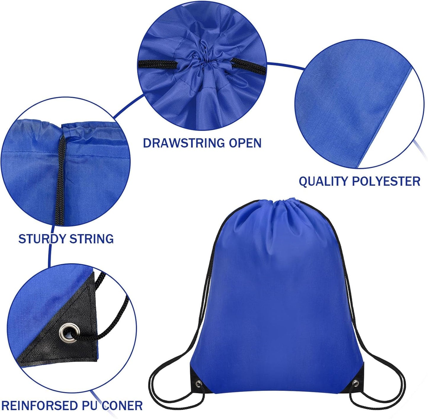 200Pcs Drawstring Backpack Bulk Cinch Sackpack Drawstring Bags Nylon for Gym Party Trip(10 Colors)