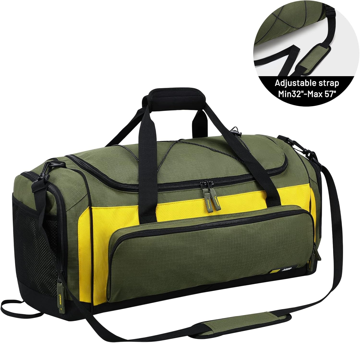 MIER Large Gym Bag for Men Sports Duffle Bag with Shoe Compartment 60L Lightweight Duffel Bags for