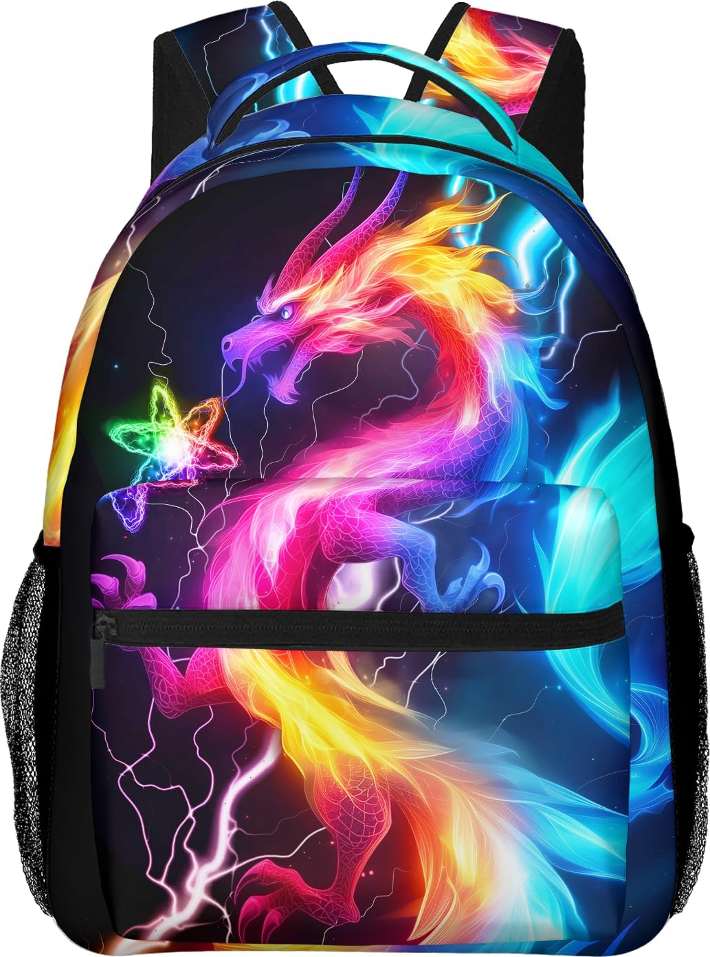 Colorful Dragon Kids Backpack For Boys Girls Elementary Schoolbag Kindergarten Bookbags Preschool Toddler Book Bags Travel Bag Computer Bag Hiking Camping Rucksack Daypack For Back To School Gifts