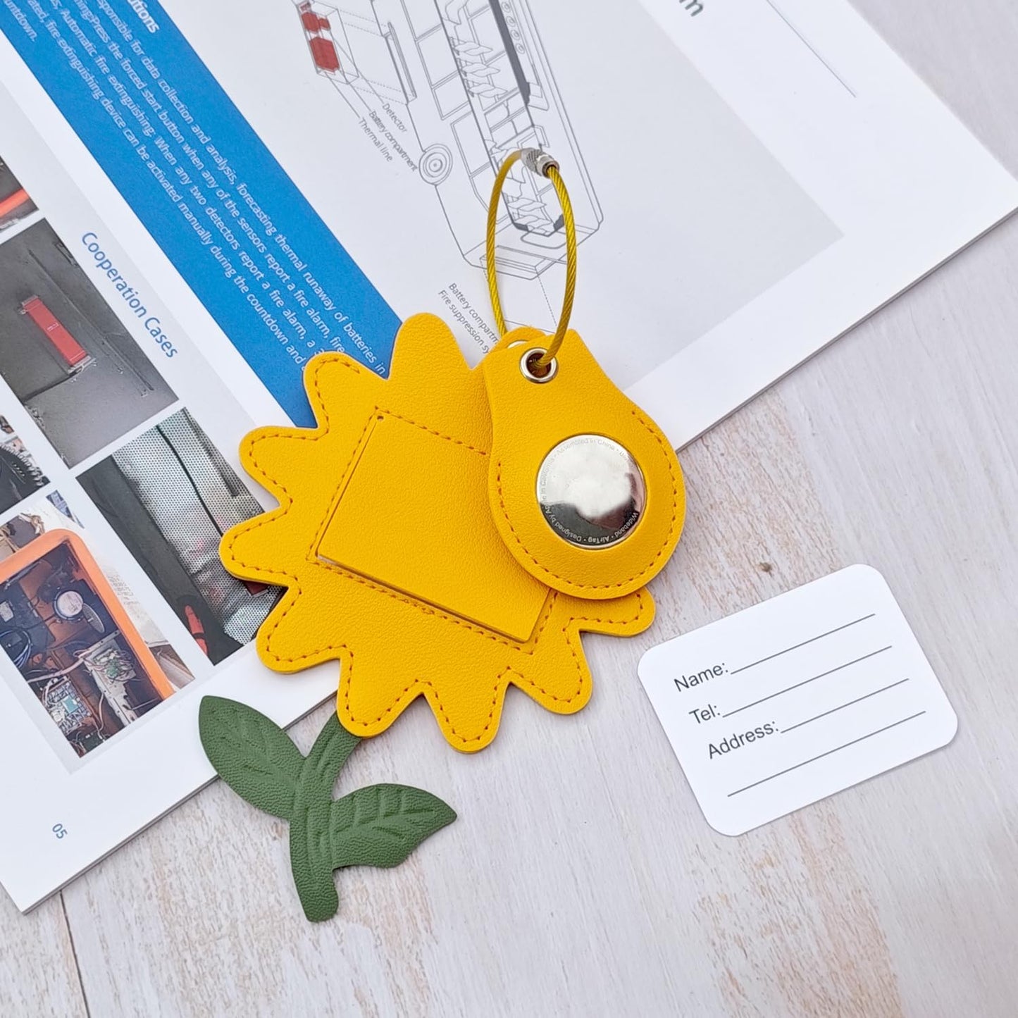 Luggage Tags for Suitcases, Faux Leather Cute & Funny Travel Suitcases Tag with ID Label,Stainless Steel Loop