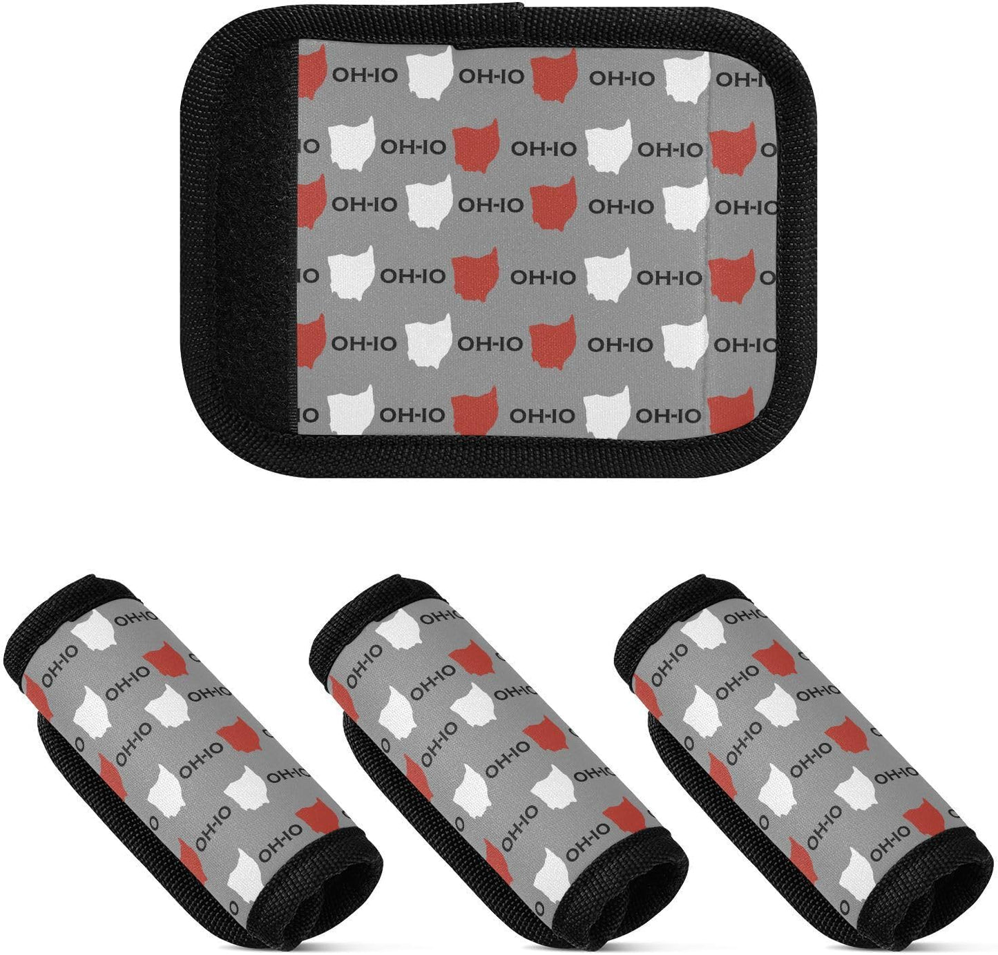 Oh-io State 2 Pack Luggage Handle Wrap for Suitcase Luggage Identifier Travel Tags Handle Protection Sleeve Cover